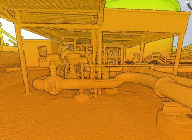 lidar 3D modeling of transfer station pipelines